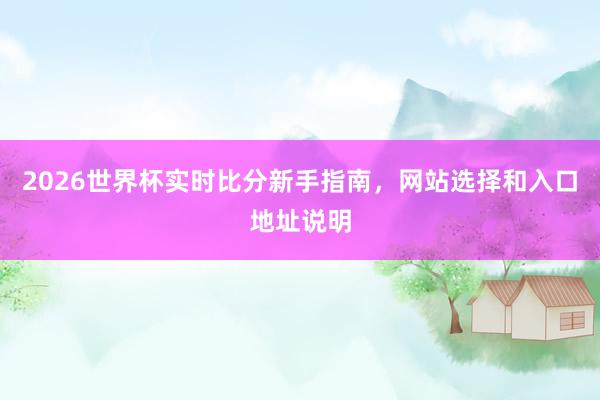 2026世界杯实时比分新手指南，网站选择和入口地址说明