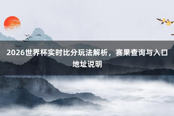 2026世界杯实时比分玩法解析，赛果查询与入口地址说明